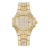 Full Square Diamond Casual Trend Waterproof Calendar Quartz Watch Bigbuy