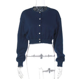 Fashion Casual Cardigan Hidden Hook Midriff-baring Long Sleeve Coat Bigbuy