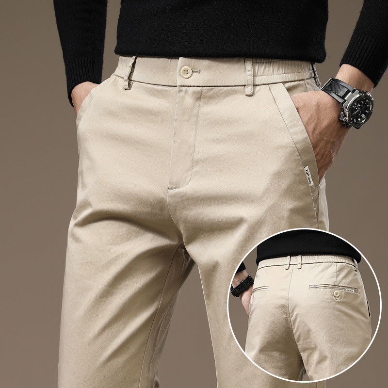 Combed Cotton Light Business Casual Pants Men Bigbuy
