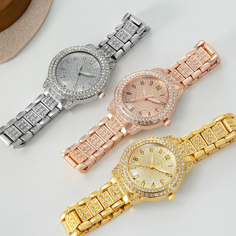 Women's Starry Rhinestone Watch Digital Roman Diamond Bigbuy