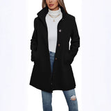 Fashion Casual Autumn And Winter Thick Long Sleeve Woolen Long Thick Coat Bigbuy