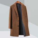 Men's Business Casual Woolen Trench Coat Bigbuy