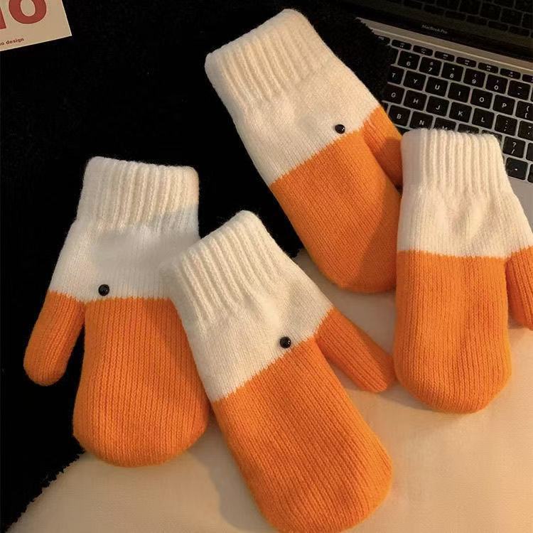 Handmade Funny Swan Knitted Knitting Wool Gloves Bigbuy