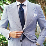 Men's Seersucker Striped Suit Two-piece Suit Bigbuy