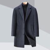 Men's Business Casual Woolen Trench Coat Bigbuy