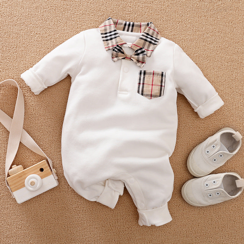 Gentleman's Baby Clothes, Long-sleeved Baby Clothes, Gentleman's Romper Bigbuy