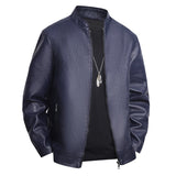 Slim-fit Leather Coat Men's Casual Jacket Bigbuy