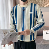 Contrast Color Sweater Striped Innerwear Knitwear Long-sleeved Top Bigbuy