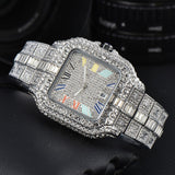 Men's Square Fashion Trend Full Diamond Watch Bigbuy