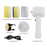 Electric Cleaning Brush 4 In 1 Spinning Scrubber Handheld Electric Cordless Cleaning Brush Portable Bigbuy