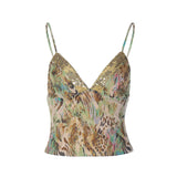 Sexy Lace Stitching Deep V-neck Slim Fit Backless Sling Bigbuy