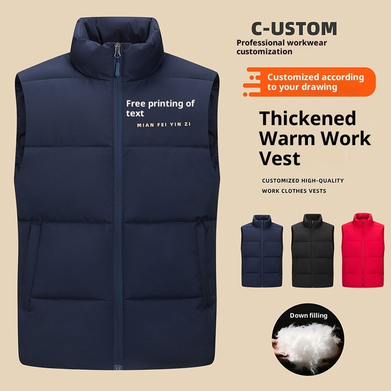 Soft Shell Waterproof Down Cotton Vest Work Clothes Bigbuy