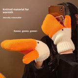Handmade Funny Swan Knitted Knitting Wool Gloves Bigbuy