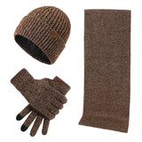 Thermal Knitting Hat Scarf And Gloves Three-piece Set Bigbuy