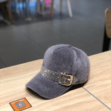 Street Fashion Diamond Baseball Korean Fashion Winter Warm Outdoor All-matching Peaked Cap Bigbuy