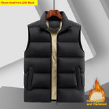 Warm Stand Collar Casual Sleeveless Waistcoat Top For Men Bigbuy