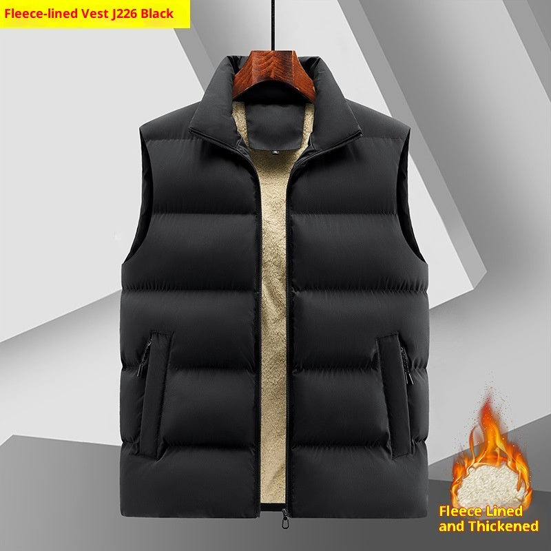 Warm Stand Collar Casual Sleeveless Waistcoat Top For Men Bigbuy
