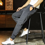 Men's Simplicity Color Versatile Loose Ankle-tied Casual Pants Bigbuy