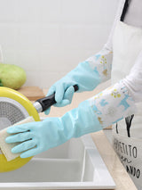 Cleaning Rubber Single Layer Thin Extended Waterproof Gloves Bigbuy