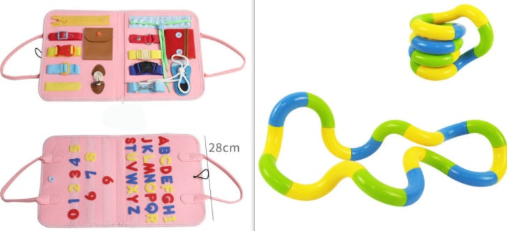 New Busy Book Children's Busy Board Dressing And Buttoning Learning Baby Early Education Preschool Sensory Learning Toy Bigbuy