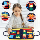 New Busy Book Children's Busy Board Dressing And Buttoning Learning Baby Early Education Preschool Sensory Learning Toy Bigbuy