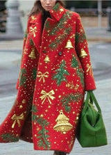 Women's New Long Sleeved Large Woolen Overcoat Bigbuy