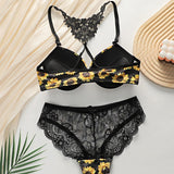 Women's Chrysanthemum Style Sexy Lingerie Set Bigbuy